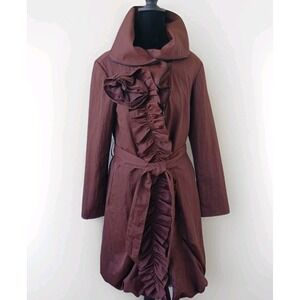 Samuel Dong Trench Coat Brown Small